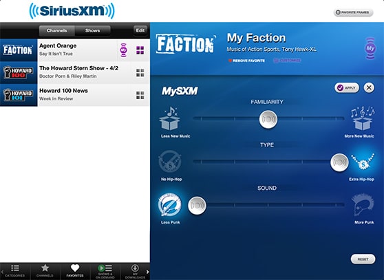 MySXM-iOS-customize